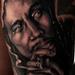 Tattoos - Bob Marley Black and Grey Portrait Brent Olson Art Junkies Tattoo - 57996